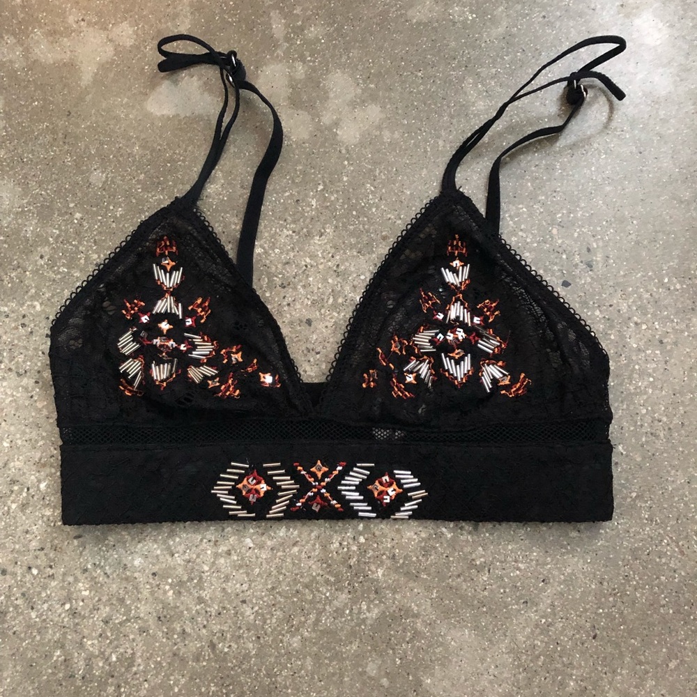 TOPSHOP beaded lace festival bralette